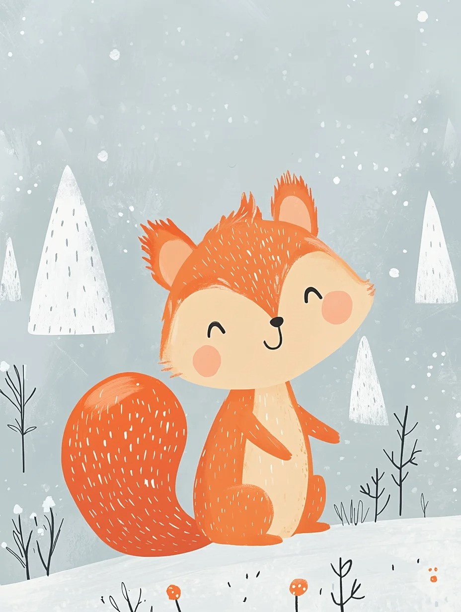 Résultat mini peinture par numéro écureuil hiver