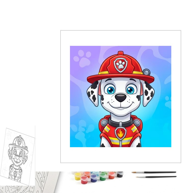Contenu complet du kit peinture par numéro Marcus