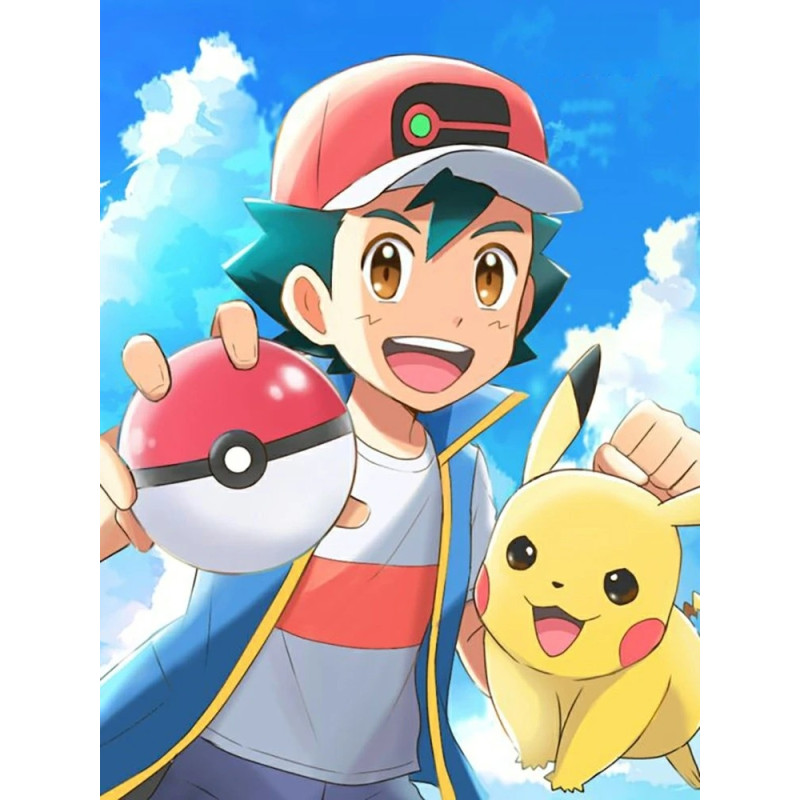 Resultat final du tableau Sacha et Pikachu : Prêts pour l'Aventure