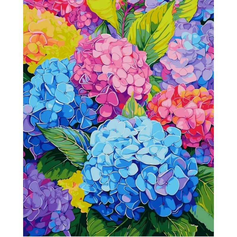 Resultat final du tableau Éclat de Jacinthes Bleues